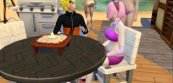  Hinata Hyuga Follada en la playa por el maestro Naruto Cornudo Netorare